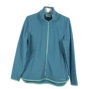 LL Bean Feather Fleece Full Zip Womens Sweater Size S Lightweight Cozy